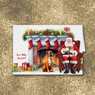 Santa's Gift Boxer Dog Christmas