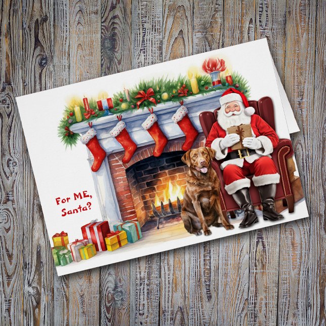Santa's Gift Chesapeake Bay Retriever Dog Holiday (Creator Uploaded)