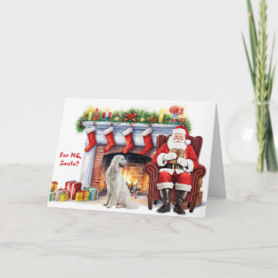 Santa's Gift Kuvasz Dog Christmas Holiday Card