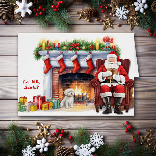 Santa's Gift Maltese Dog Holiday