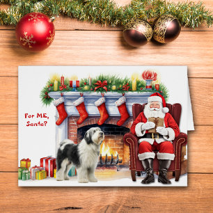 Santa's Gift Old English Sheepdog Holiday