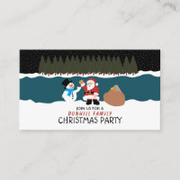 Santa's gift to Snowman, Christmas Party Ticket