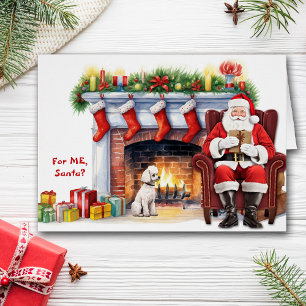 Santa's Gift White Toy Poodle Dog Christmas