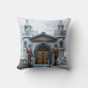 Santas Grotto and Nutcracker Guards Cushion