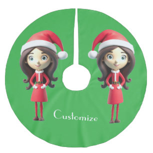 Santa's Happy Helper Thunder_Cove Brushed Polyester Tree Skirt