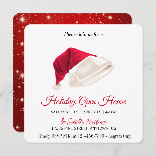 Santa's hat, Christmas magic Holiday Card (Front/Back)