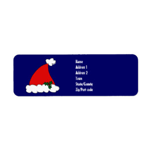 Santa's hat return address label
