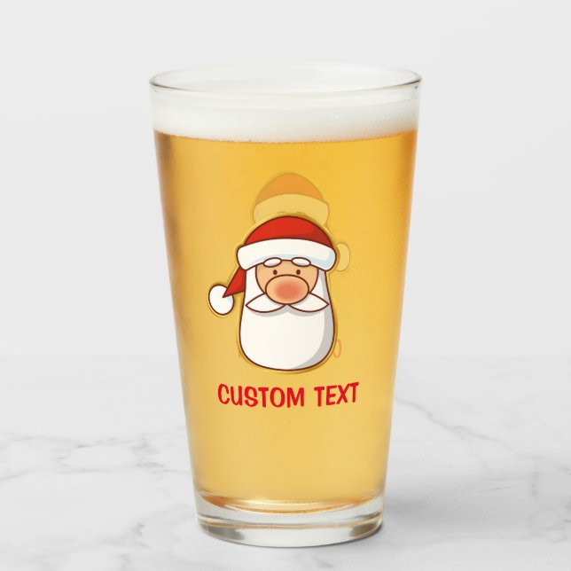 Santa's Head Glass (Front Filled)