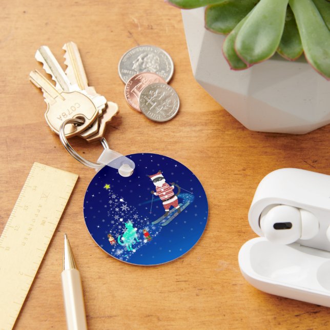 Santa's Heart-Warming Night Key Ring (Desk)