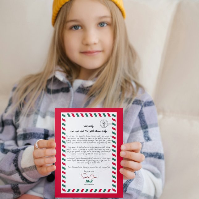 Santa's Heartfelt Letter Greeting Card (Creator Uploaded)