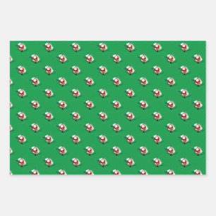 Santa's Helicopter Wrapping Paper Sheet