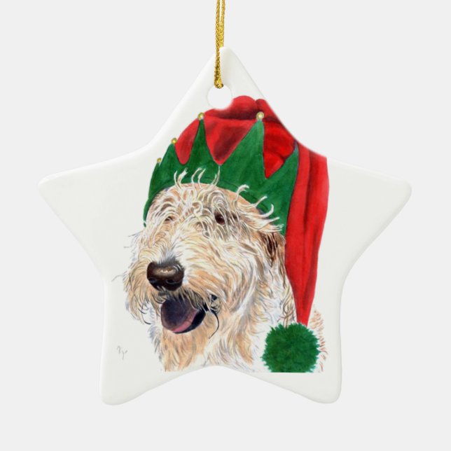 Santa's Helper Ceramic Tree Decoration (Front)