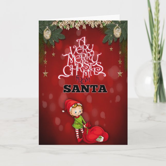 Santa's Helper Christmas Card (Front)
