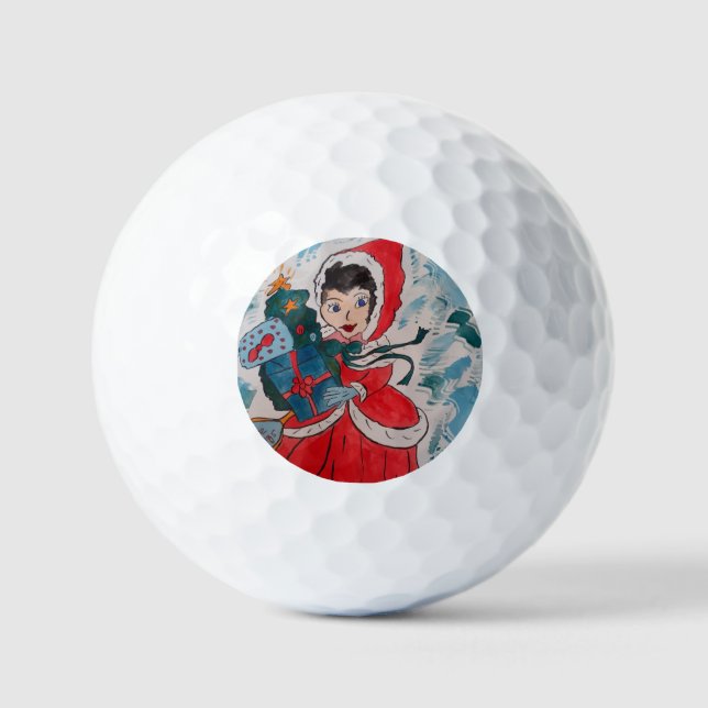 Santa's Helper Christmas Golf Balls (Front)