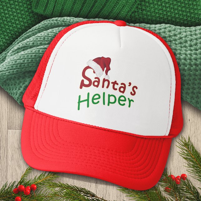 Santa's Helper Christmas Holiday Trucker Hat (Creator Uploaded)