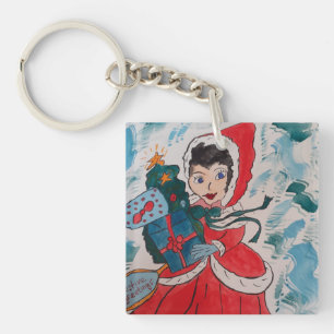 Santa's Helper Christmas Key Ring
