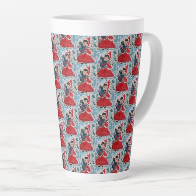 Santa's Helper Christmas Latte Mug (Right Angle)