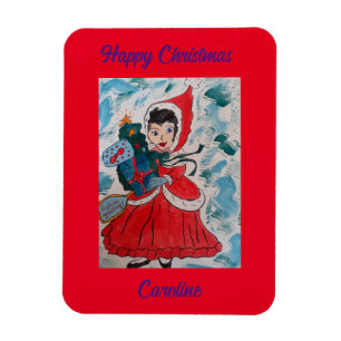 Santa's Helper Christmas Magnet