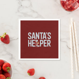 Santa's Helper Christmas Napkin