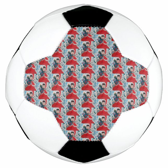 Santa's Helper Christmas  Soccer Ball (Front)