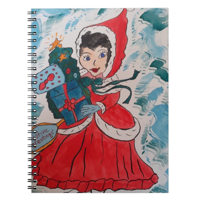 Santa's Helper Christmas Spiral Notebook (Front)