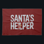 Santa's Helper Christmas Tea Towel<br><div class="desc">Santa's Helper Christmas</div>
