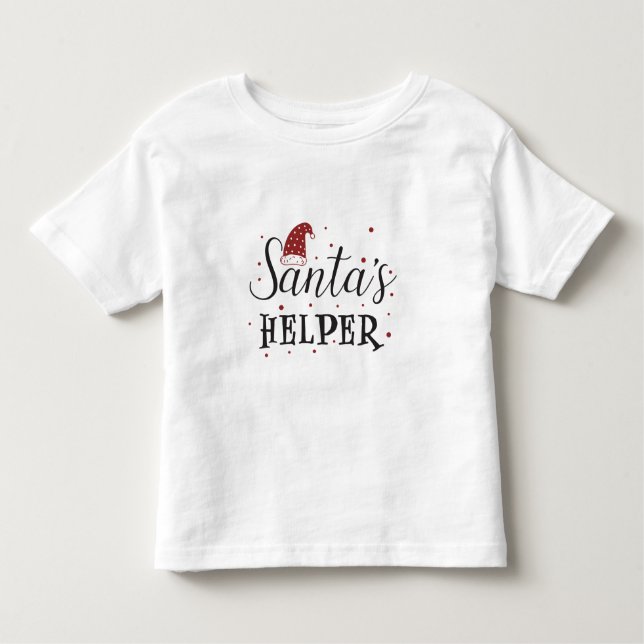 santas helper cute holiday toddler T-Shirt (Front)