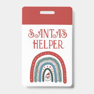 Santa's Helper Holiday Event ID Badge