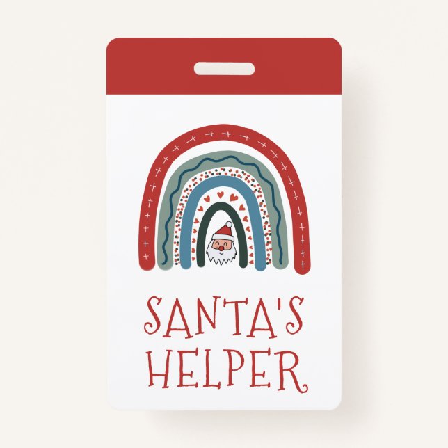 Santa's Helper Holiday Event ID Badge (Back)