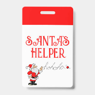 Santa's Helper ID Badge