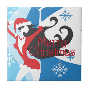 Santa's Helper - Merry Christmas Ceramic Tile