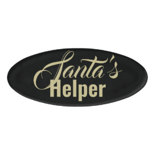 Santa's Helper Personalised  Name Tag