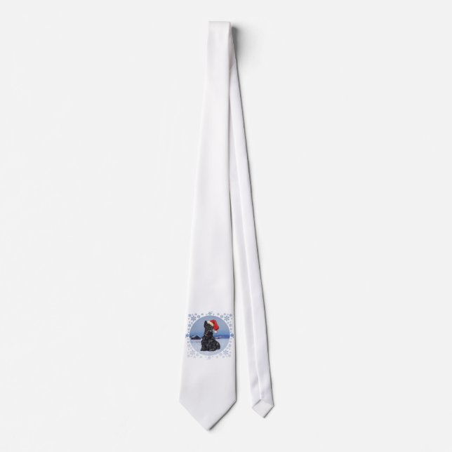 Santa's Helper Scottish Terrier Tie (Front)