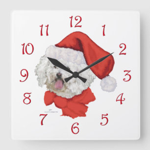 Santas Helper Square Wall Clock