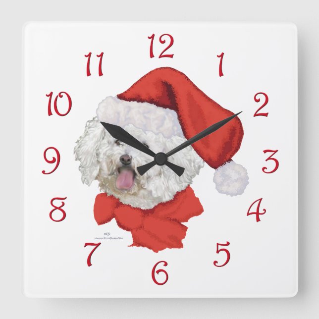 Santas Helper Square Wall Clock (Front)