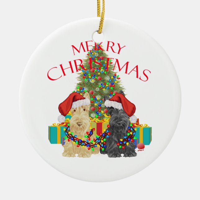 Santa's Helpers Ceramic Tree Decoration (Front)