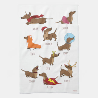 Santa's Helpers Christmas Tea Towel