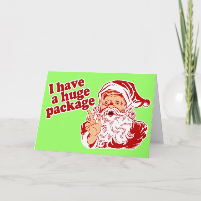 Santas Huge Package Holiday Card (Front)