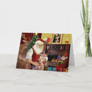 Santa's Irish Setter Holiday Card