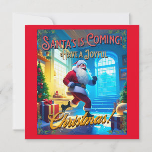 Santa's is Coming from the Chimney! Invitation