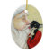 Santa's Kiss for Chihuahua Art Ornament