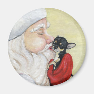 "Santa's Kiss for Chihuahua" Magnet