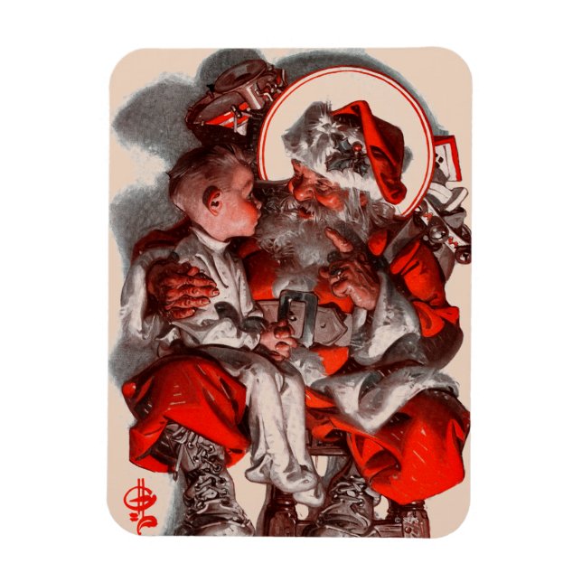 Santa's Lap Magnet (Vertical)