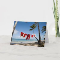Santa's Laundry On Beach