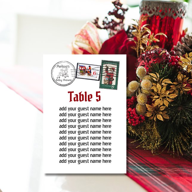 Santa's Letter North Pole Naughty or Nice Seating Table Number (Creator Uploaded)