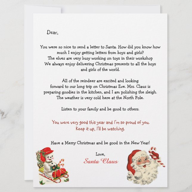 Santa's Letter to Children,  Reindeer Candy Canes (Front)