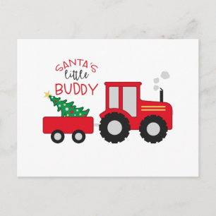 Santa's Lil' Buddy Postcard