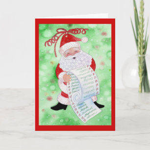 Santa's List Greeting Card #2
