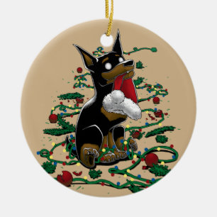 Santa's Little Buddy Ceramic Ornament