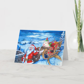 Santa's Little Hamster Holiday Card
